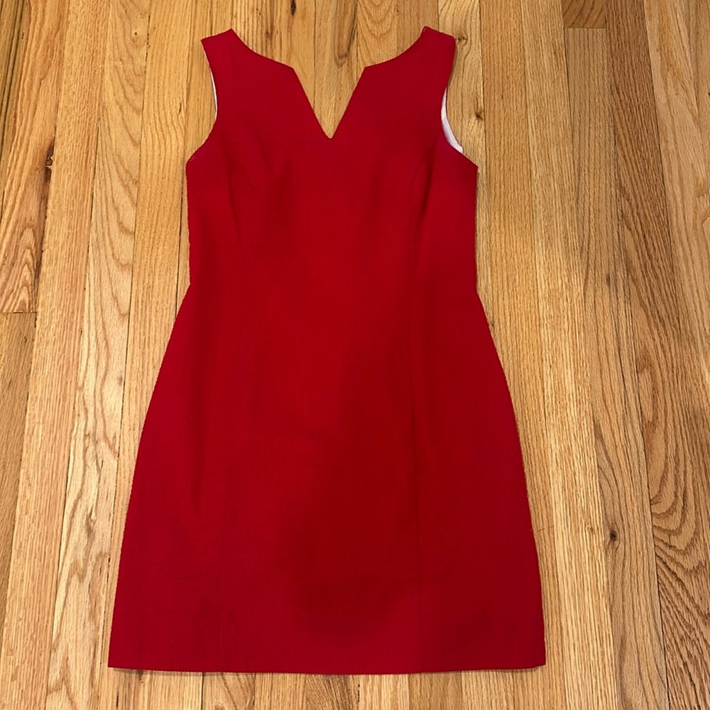 Lauren James Red seersucker Dress
